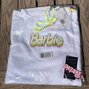 NWT Forever 21 Women's Top Barbie Graphic Beaded Hoodie Size L